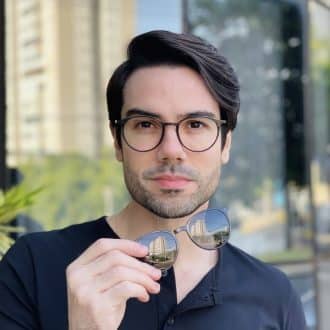 safine com br oculos 2 em 1 clip on masculino redondo cinza otto 2 0