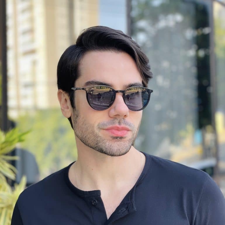 safine com br oculos 2 em 1 clip on masculino redondo cinza otto 2 0 6