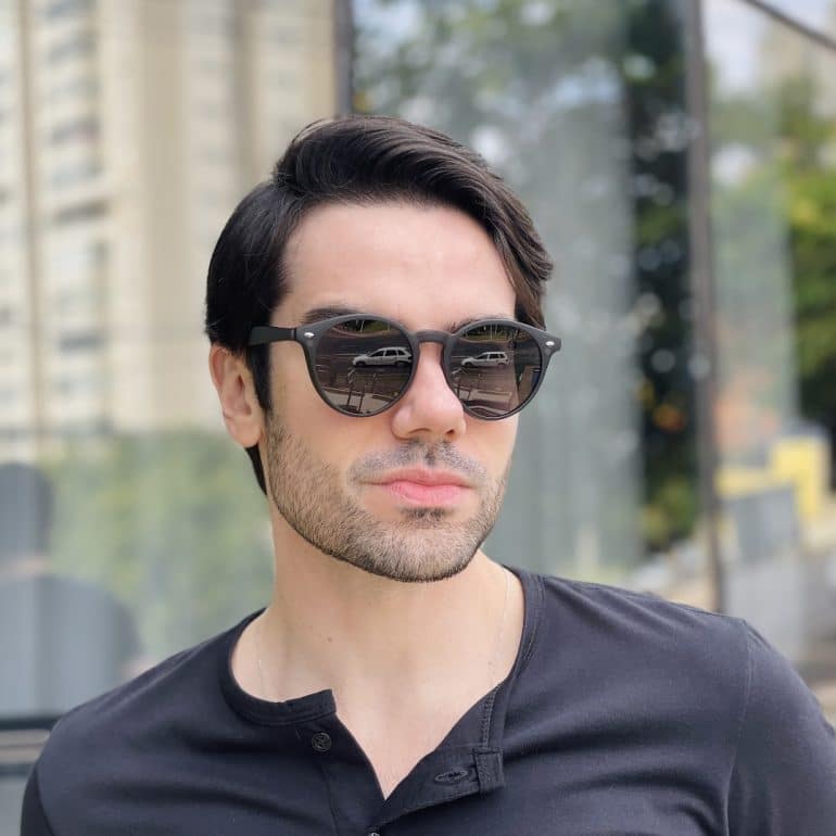 safine com br oculos 2 em 1 clip on masculino redondo grafite enzo 6