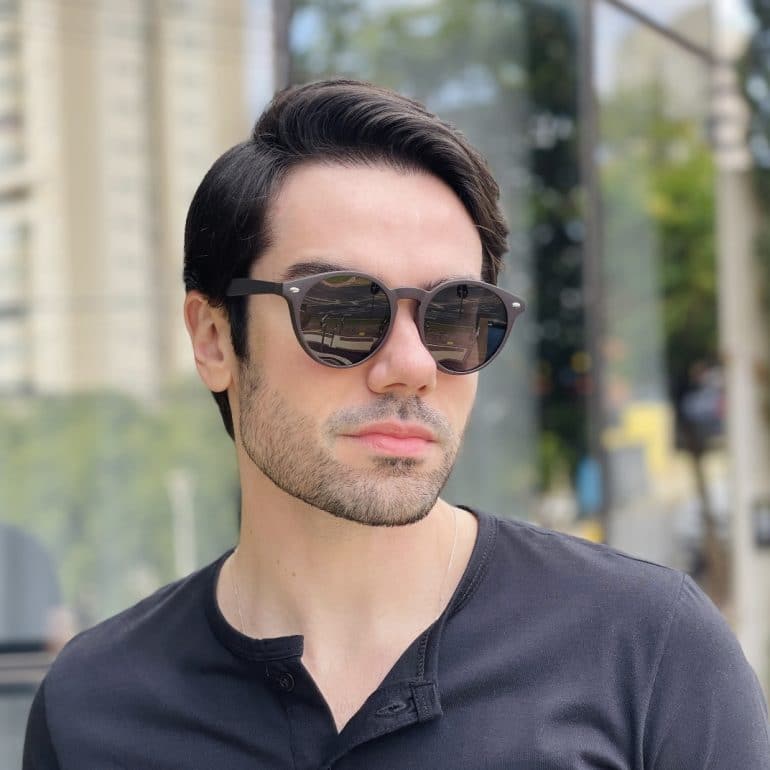 safine com br oculos 2 em 1 clip on masculino redondo marrom enzo 6