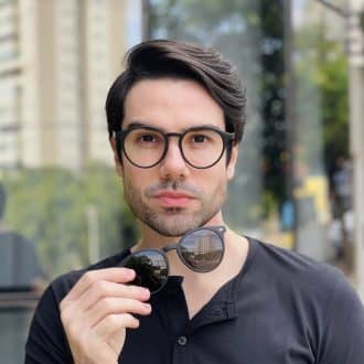 safine com br oculos 2 em 1 clip on masculino redondo preto enzo