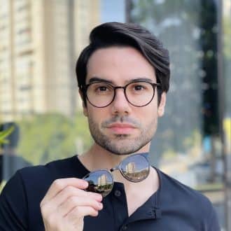 safine com br oculos 2 em 1 clip on masculino redondo tartaruga otto