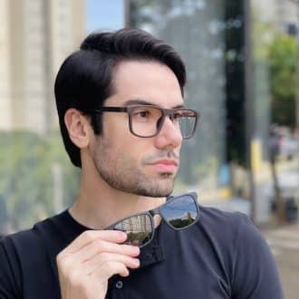 safine com br oculos 2 em 1 clip on masculino retangular preto e marrom felippe 2