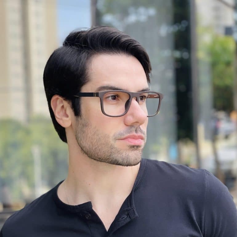 safine com br oculos 2 em 1 clip on masculino retangular preto e marrom felippe 4