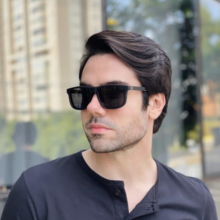 safine com br oculos 2 em 1 clip on masculino retangular preto e marrom felippe 6