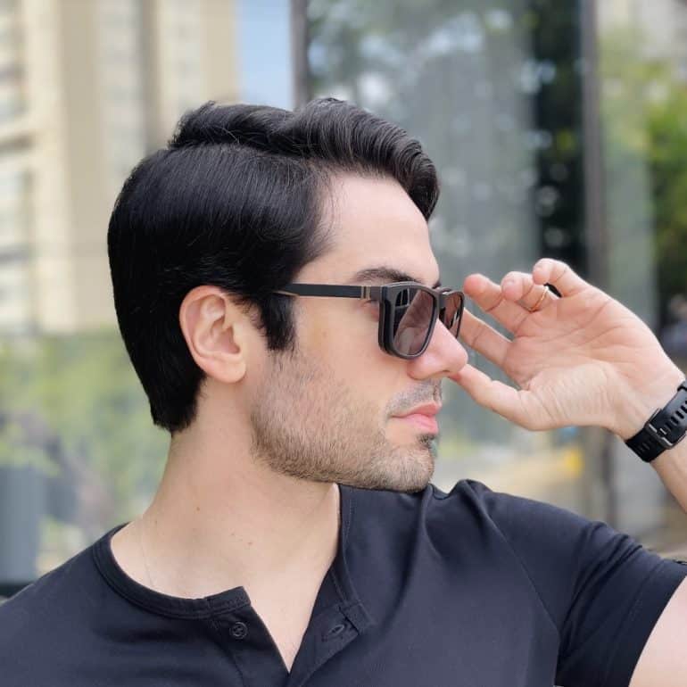 safine com br oculos 2 em 1 clip on masculino retangular preto e marrom felippe 7