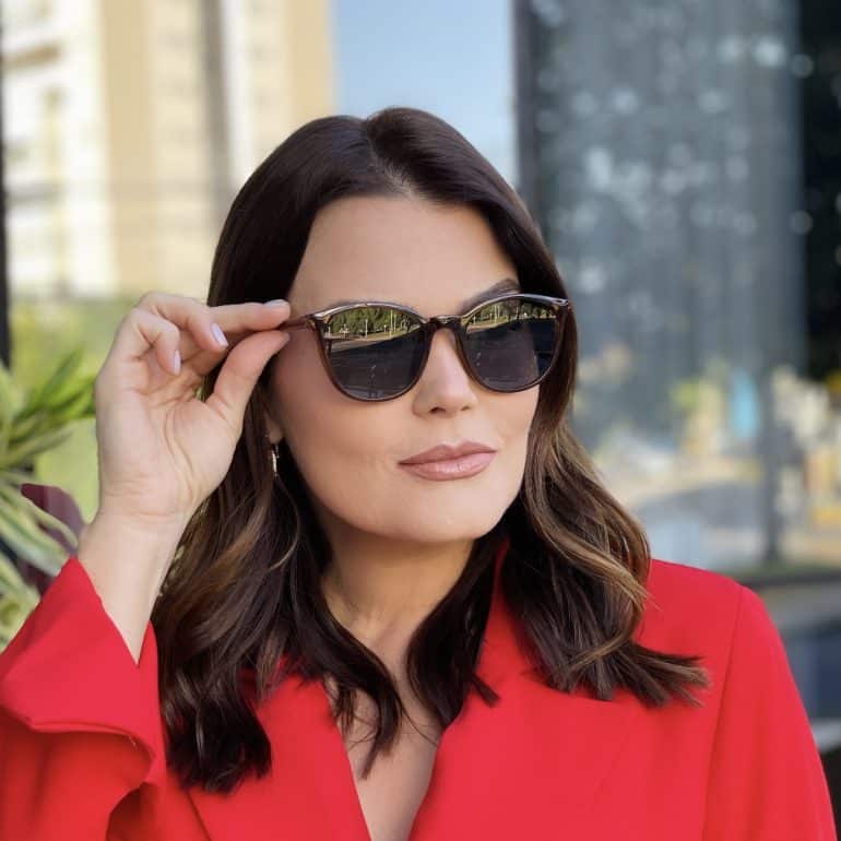 safine com br oculos 2 em 1 clip on redondo marrom transparente taina 2 0 8