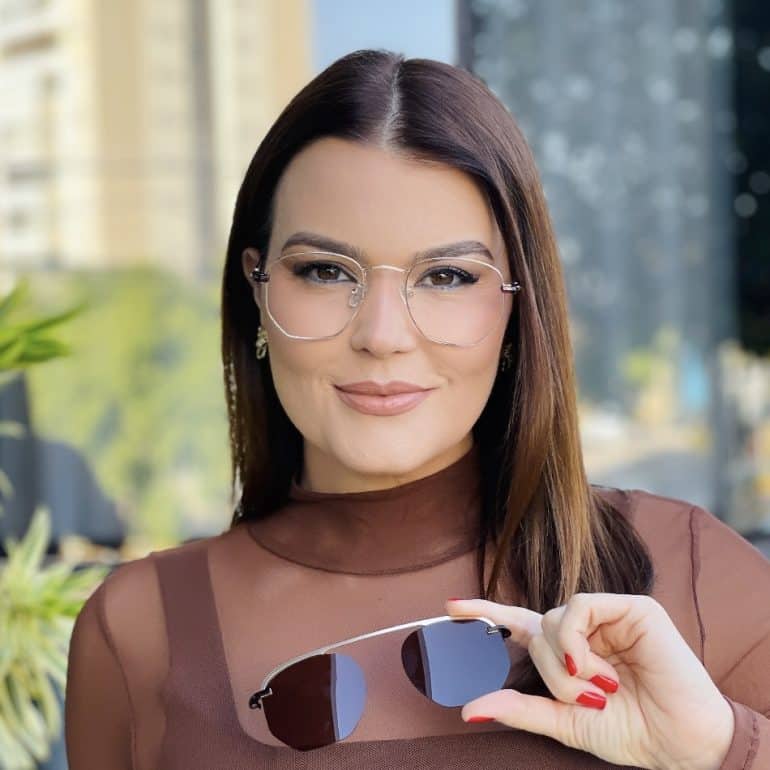 safine com br oculos 2 em 1 hexagonal dourado e marrom 1