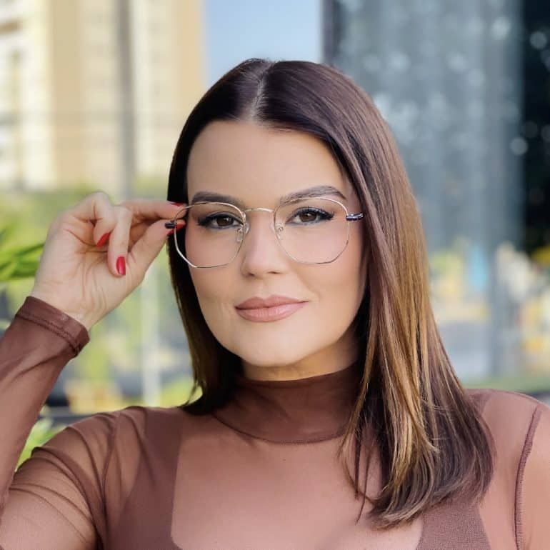 safine com br oculos 2 em 1 hexagonal dourado e marrom 3