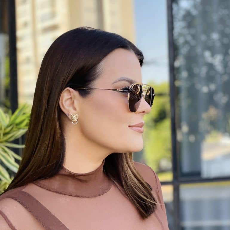 safine com br oculos 2 em 1 hexagonal dourado e marrom 7