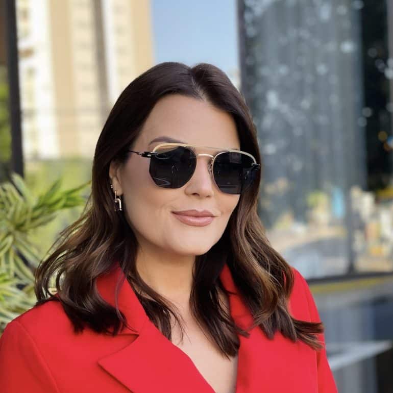 safine com br oculos 2 em 1 hexagonal dourado e preto 7