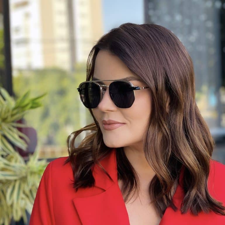 safine com br oculos 2 em 1 hexagonal dourado e preto 9