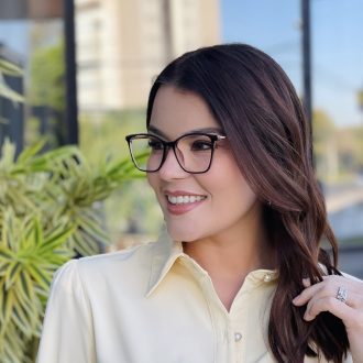 safine com br oculos de grau feminino quadrado marrom emily 1