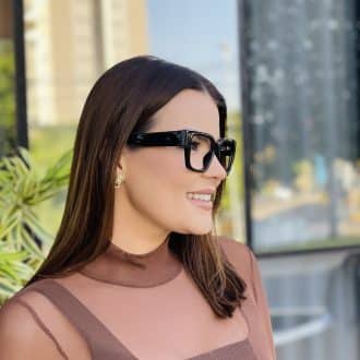 safine com br oculos de grau feminino quadrado preto liz 2 0 3