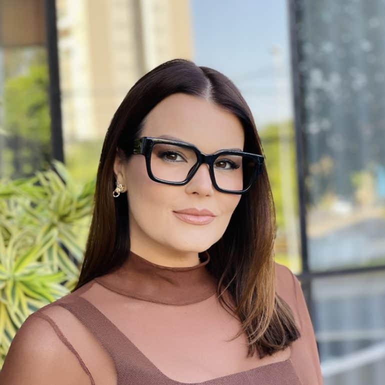 safine com br oculos de grau feminino quadrado preto liz 2 0