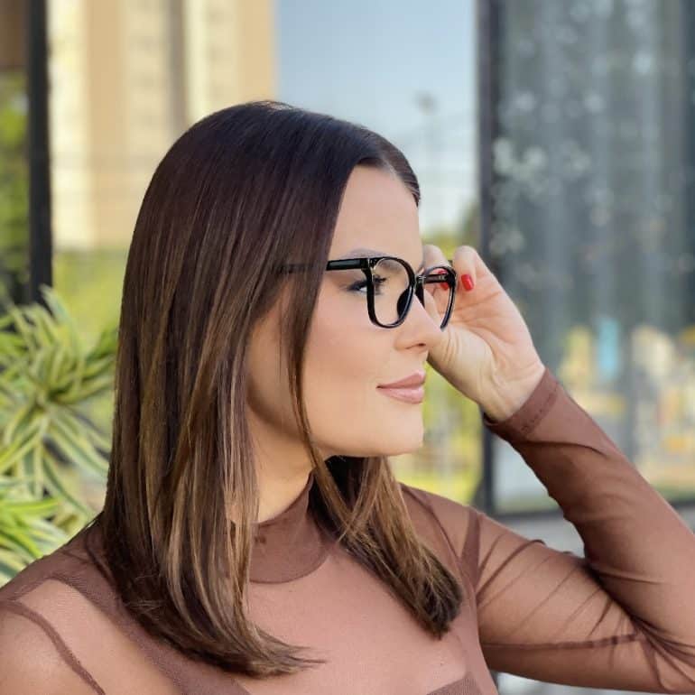 safine com br oculos de grau feminino quadrado preto manuela 5
