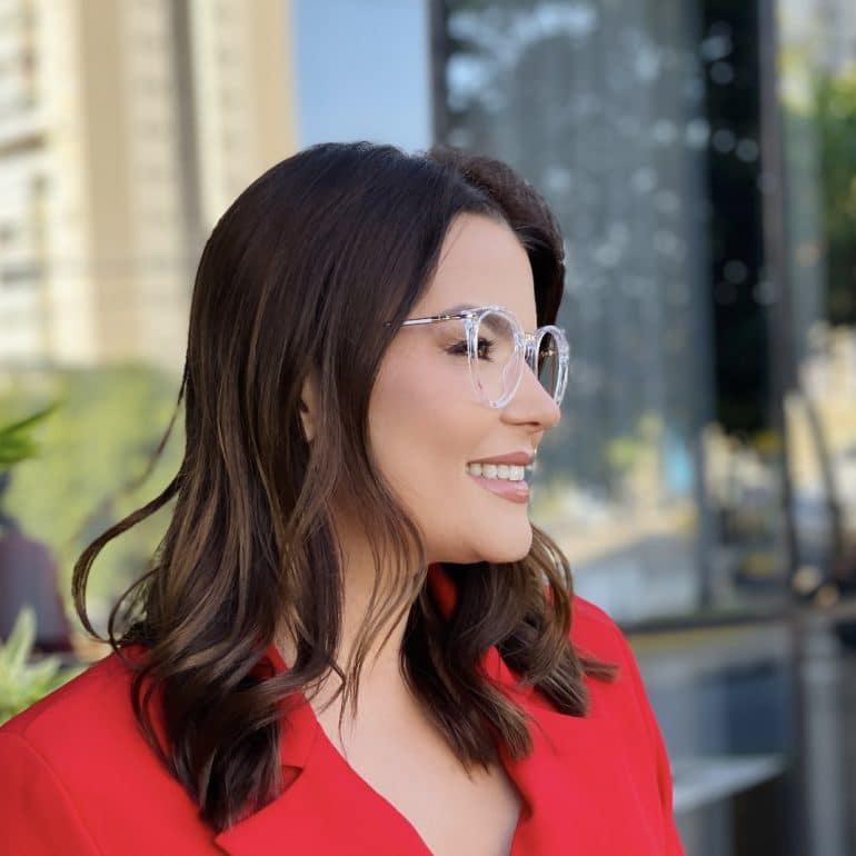 safine com br oculos de grau feminino quadrado transparente manuela 3