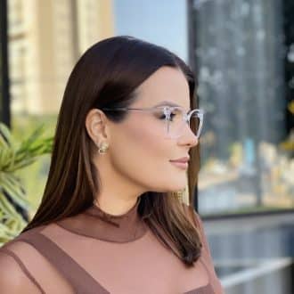 safine com br oculos de grau feminino quadrado transparente manuela 6