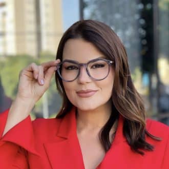 safine com br oculos de grau feminino redondo cinza cecilia