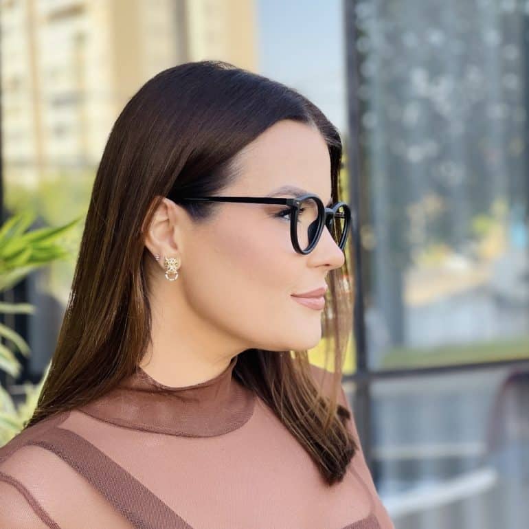 safine com br oculos de grau feminino redondo preto fosco maite 3