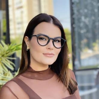 safine com br oculos de grau feminino redondo preto fosco maite