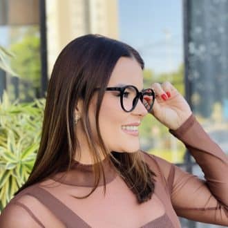 safine com br oculos de grau feminino redondo preto laura 2