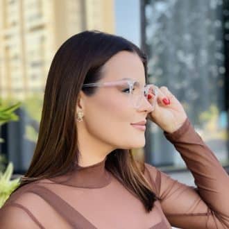 safine com br oculos de grau feminino redondo transparente isabel 2 0 3