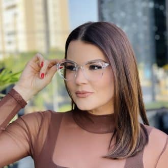safine com br oculos de grau feminino redondo transparente laura 3