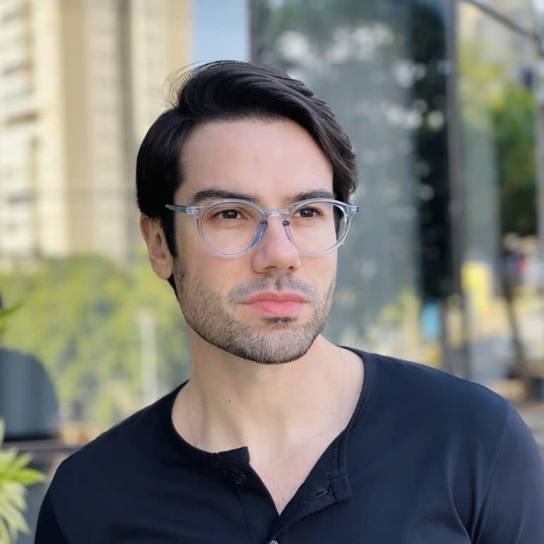 safine com br oculos de grau masculino redondo azul cristiano 1