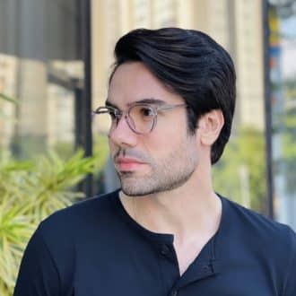 safine com br oculos de grau masculino redondo cinza cristiano 3