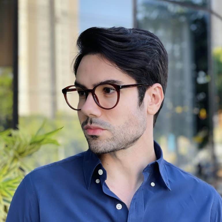 safine com br oculos de grau masculino redondo marrom lucas 4