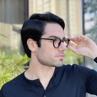 safine com br oculos de grau masculino redondo preto fosco cristiano 2