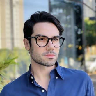 safine com br oculos de grau masculino redondo preto lucas 1