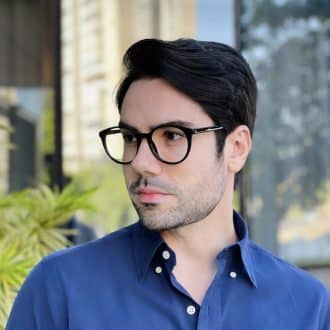 safine com br oculos de grau masculino redondo preto lucas 3