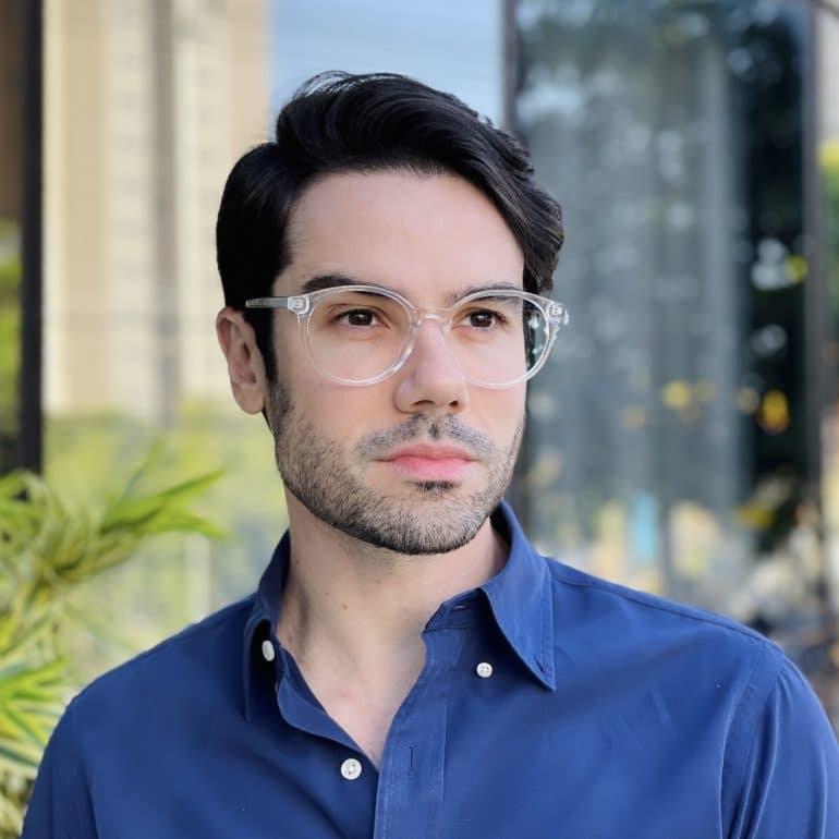 safine com br oculos de grau masculino redondo transparente lucas 1