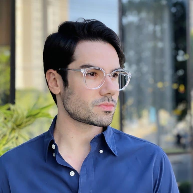safine com br oculos de grau masculino redondo transparente lucas 2