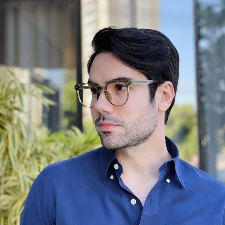 safine com br oculos de grau masculino redondo verde felippe 3