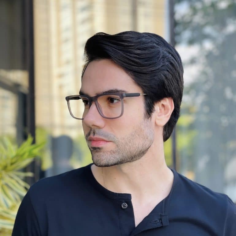 safine com br oculos de grau masculino retangular cinza ricardo 3