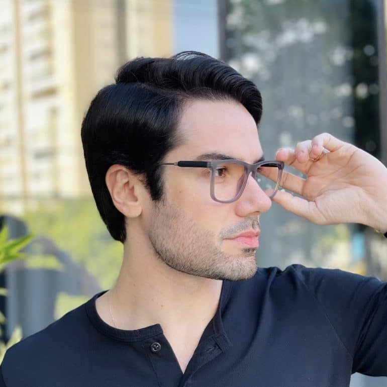 safine com br oculos de grau masculino retangular cinza ricardo 4