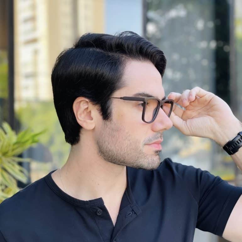 safine com br oculos de grau masculino retangular marrom ricardo 2