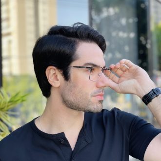 safine com br oculos de grau masculino retangular preto e prata cesar 2