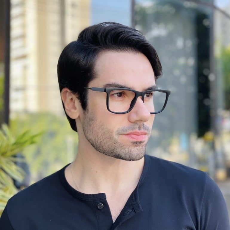 safine com br oculos de grau masculino retangular preto ricardo 1