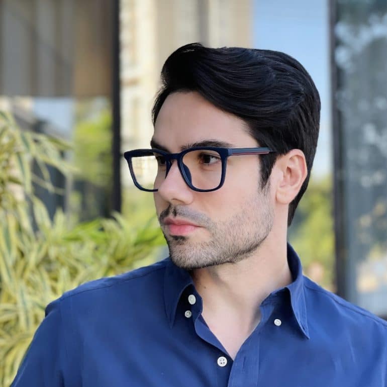safine com br oculos de grau quadrado azul bruno 2 0 3