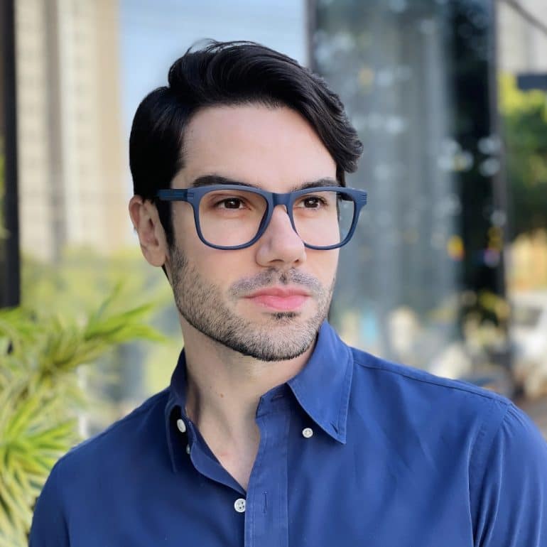 safine com br oculos de grau quadrado azul yan 2 0 1