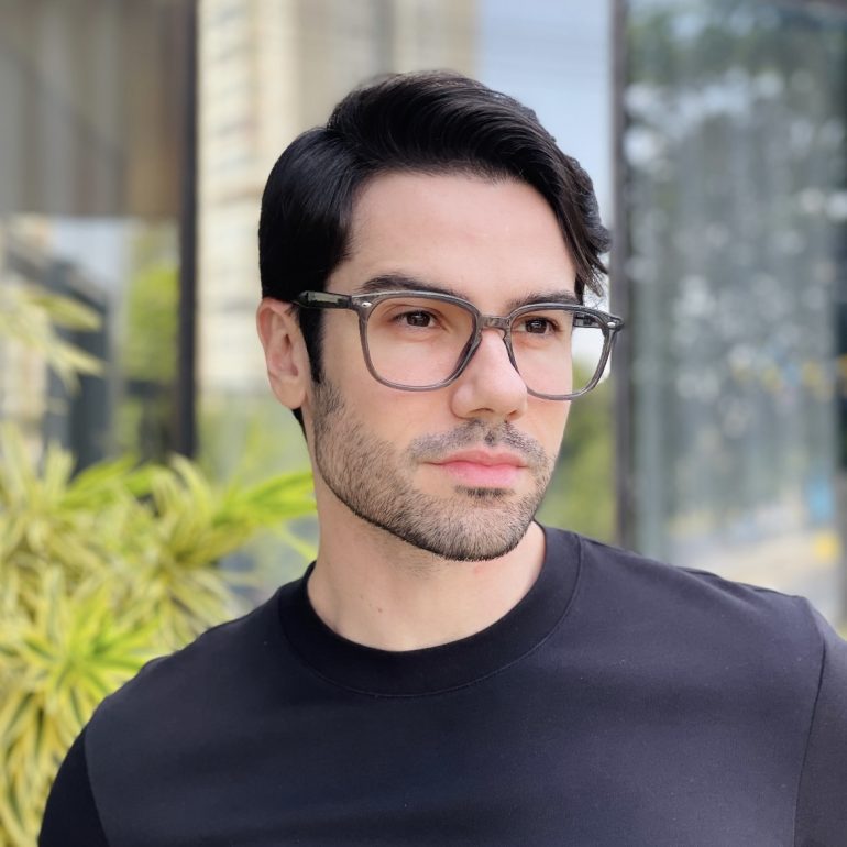 safine com br oculos de grau quadrado cinza joaquim 2 0 1