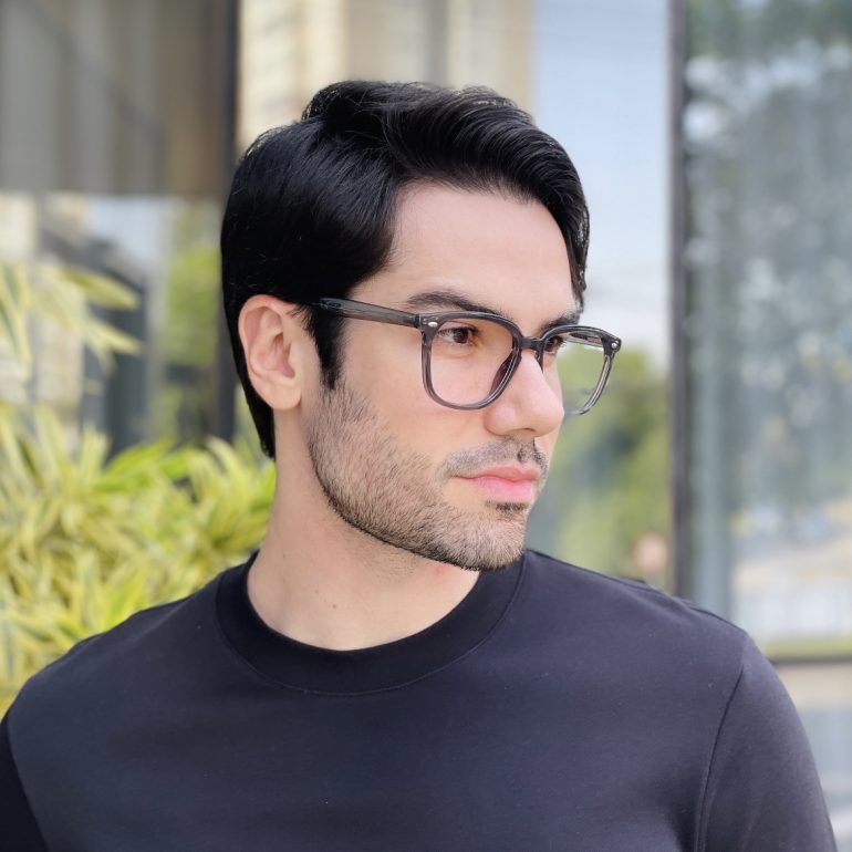 safine com br oculos de grau quadrado cinza joaquim 2 0 2