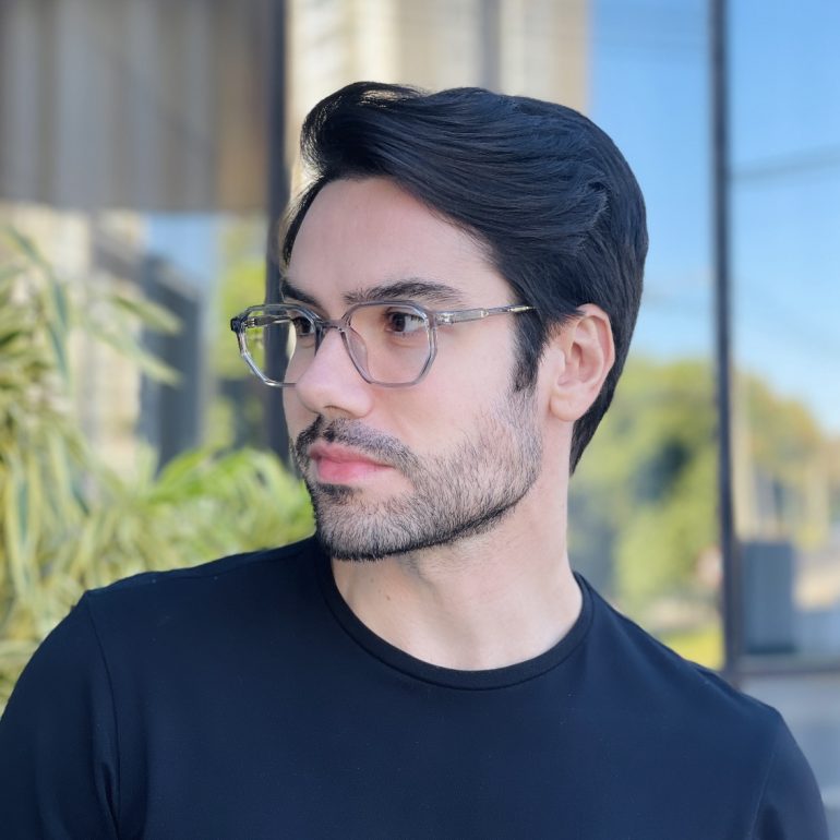 safine com br oculos de grau quadrado cinza levi 2 0 3