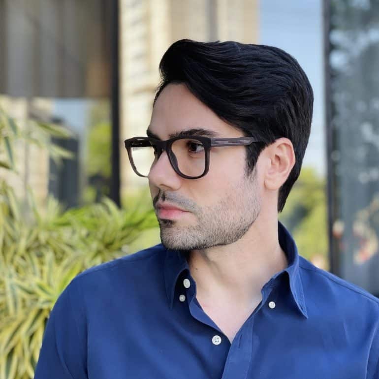 safine com br oculos de grau quadrado marrom yan 2 0 3