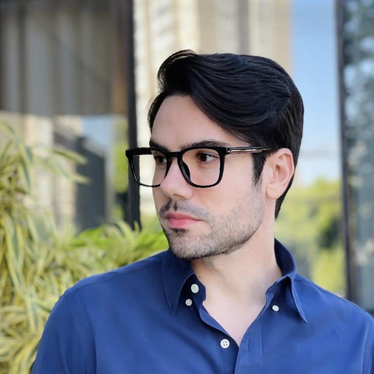 safine com br oculos de grau quadrado preto bruno 2 0 3