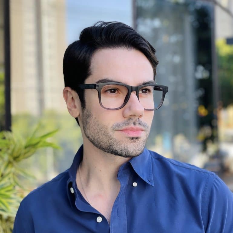 safine com br oculos de grau quadrado preto degrade yan 2 0 1